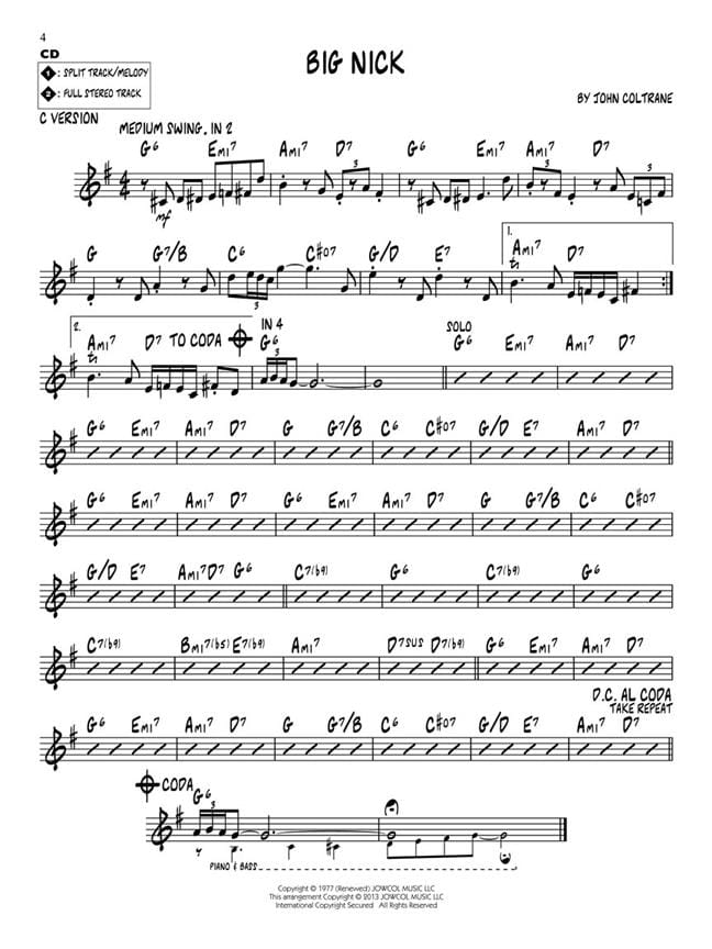 my favourite things sax bb transcription